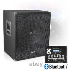 18 Bi-Amplified Active Powered Subwoofer DJ PA Speaker with Bluetooth USB 1000w