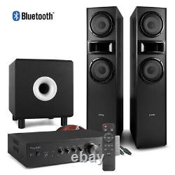 2.1 Tower Speaker TV System with SHF700B, 8 Black Subwoofer & AD220B Amplifier