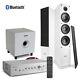 2.1 Tower Speaker Tv System With Shf80w, 10 White Subwoofer & Ad220a Amplifier