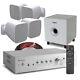 2.1 Wall Speaker System For Tv With Active Subwoofer & Bluetooth Amplifier White