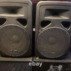 2 Ekho Sound 800W PL15A high power speakers + Amplifier EKHO RX3000