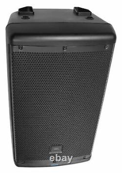 2 JBL EON610 10 2000w Powered DJ PA Speakers withBluetooth+Stands+Cables+Scrims