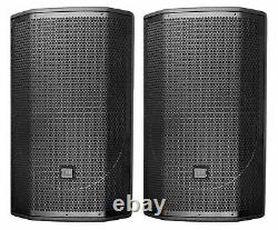 (2) JBL PRX815W 15 3000w Powered Speakers Active Monitors Wood Cabinets withWi-Fi