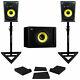 (2) Krk Cl8g3 Classic Studio Monitors 8 Powered Speakers+stands+pads+subwoofer