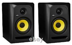 (2) KRK CLASSIC 5 Studio Monitor 5 Nearfield Powered Bi-Amped 2-Way Speakers