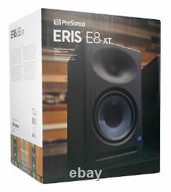 (2) Presonus Eris E8 XT 8 Powered Studio Monitors+Condenser Mic+Vocal Shield