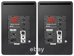 (2) Rockville DPM8B Dual Powered 8 600 Watt Active Studio Monitor Speakers