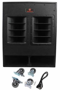 (2) Rockville RPG15 15 Powered 1000W DJ/PA Speakers+ 18 Subs+Poles+Cables
