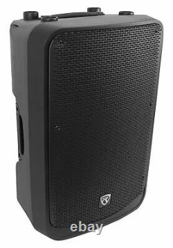 2 Rockville TITAN 15 15 2000w Powered DJ PA Speakers/Bluetooth/DSP/Wireless TWS
