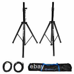 (2) Samson RS110A 10 300w Powered DJ PA Speakers withBluetooth/USB+Stands+Cables