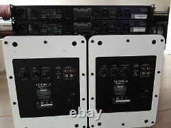 2 x audac dpa152 power amplifier + 2 x audica active subwoofer