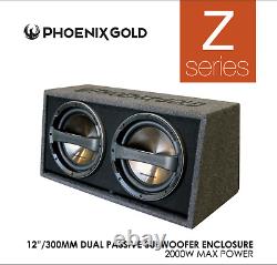 2000 Watt Twin Bass Box Phoenix Gold High Power Passive Subwoofers Car Audio