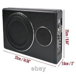 2x Active Underseat Car Bass Box Audio Subwoofer Sub Speaker Amplifier 8'' 800W