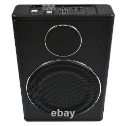 2x Active Underseat Car Bass Box Audio Subwoofer Sub Speaker Amplifier 8'' 800W