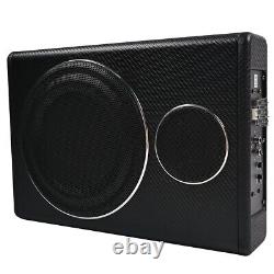 2x Active Underseat Car Bass Box Audio Subwoofer Sub Speaker Amplifier 8'' 800W