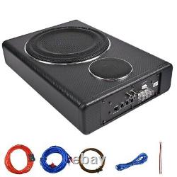 2x Active Underseat Car Bass Box Audio Subwoofer Sub Speaker Amplifier 8'' 800W