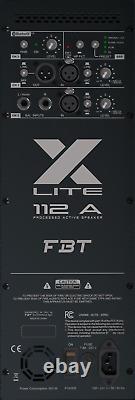 2x FBT X-LITE 112A 12 1200W Powered Speaker Bluetooth DJ PA Sound System