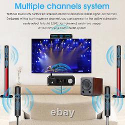 5.1 Channel Bluetooth Power Amplifier HiFi Stereo Home Audio Amp 100W1+50W5
