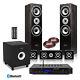 5.1 Surround Sound Speakers With Sub Home Theatre Fm Bluetooth Amplifier, Black