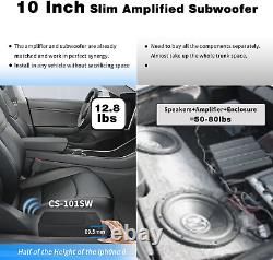 ATOTO CS-101SW 10 Ultra Slim Active Car Subwoofer, Under-Seat Powered Subwoofer