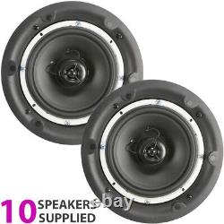 Active Bluetooth 10 Ceiling Speaker Kit 50W Wireless HiFi Audio Streaming System