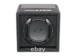 Alpine SWE-815 8 Car subwoofer with built in Alpine amplifier powered enclosure