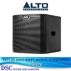 Alto Truesonic Ts312s Active 2000 Watt Powered 12 Amplified Subwoofer With Dsp