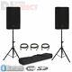 Citronic Casa-10a 10 900w Active Powered Speaker Bundle Bluetooth Usb Sd Stands