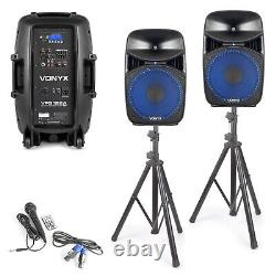 FOR RENT. Active speakers Large, Loud for big parties For use by DJ or Bluetooth