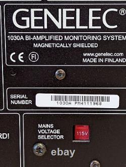 Genelec 1030A Speakers Active Powered Studio Monitors Pair Black