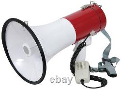 Handheld Megaphone Speaker with Switchable Siren Powerful Amplifier Shoulder Strap