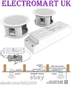 I-star Wireless Bluetooth Stereo Amp Amplifier Ceiling Speaker Speakers Kit