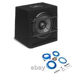 JBL 8 Ported Powered Active Amplifier Subwoofer Box Enclosure 200W + Wiring Kit