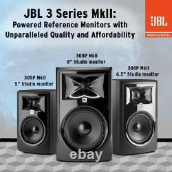 JBL Professional 305PMkII Next-Generation 5 2-Way Powered Studio Monitor, Black