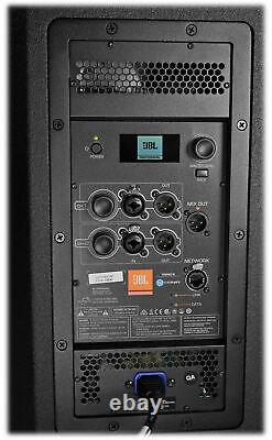 JBL SRX812P 12 2000 Watt Powered DJ PA DSP Speaker+Mackie Mixer+(3) Samson Mics