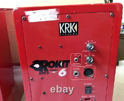 KRK SYSTEMS Rokit 6 RPG2 RARE RED Powered Studio Monitors Pro Audio PLEASE READ