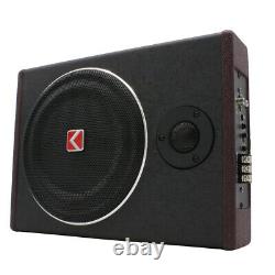 KUERLE 8'' 600W Active Under Seat Car Subwoofer Audio Speaker Stereo Powered Amp