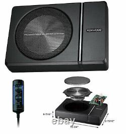 Kenwood KSC-PSW8 Compact Under Seat Active Amplified Powered Subwoofer 250W