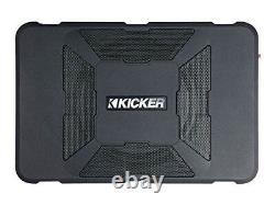 Kicker HS8 Active 150 Watts Amplified Slim Underseat Car Sub Subwoofer Bass Box