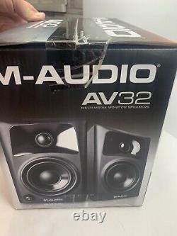M Audio AV32 Powered Multi-Media Monitor Speakers Media Creation NEW sealed Box