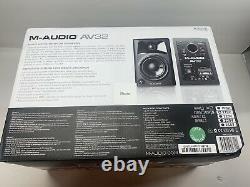 M Audio AV32 Powered Multi-Media Monitor Speakers Media Creation NEW sealed Box
