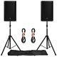 Mackie Thrash 215 1300 Watt Active Powered Pa Speakers Inc Stands, Bag, Cables