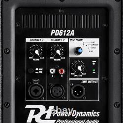 PD PD612A 12 Professional Active PA Speaker with Built-in DSP Bi-Amplified 800W