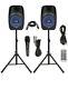 Pair Alphasonik All-in-one 12 Powered 1500w Pro Dj Amplified With Bluetooth Usb