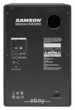 Pair Samson M50 5 Powered Studio/Computer/Podcast Reference Monitors Speakers