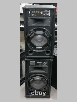 Pair Speakers Amplified 100+100 W With Reader mp3 SD Card USB Web LY-33U Usat