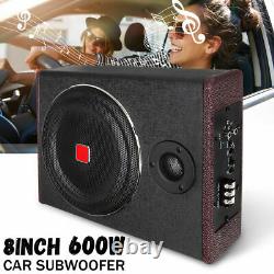 Power Amplified Active underseat car subwoofer 8 600w RMS Built in amp