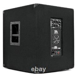 Powered 15 Inch Pro Audio/DJ Subwoofer Cabinet with Class D Amp 1000 Watts