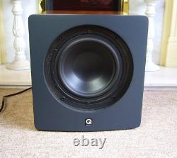 Q Acoustic 1000S Active/Powered Subwoofer in Cherry finish -Free Subwoofer cable
