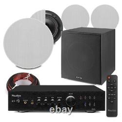 Q Acoustics 2.1 TV Ceiling Speaker System with Subwoofer & Amplifier 4x QI65C